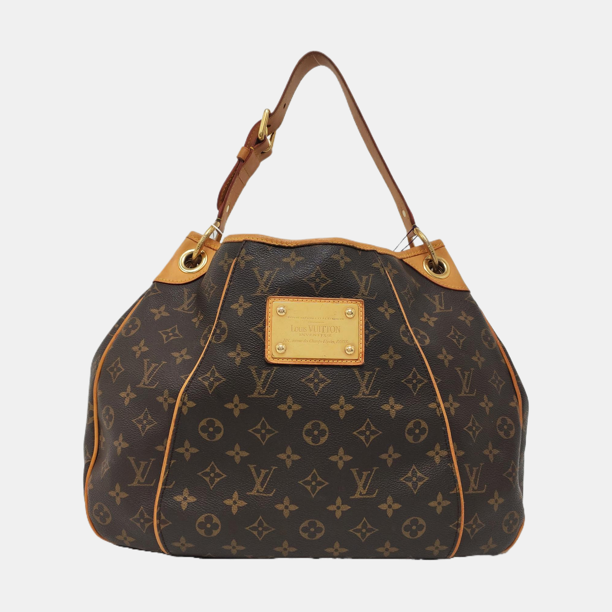 GALLIERA PM Monogram Coated Canvas Brown