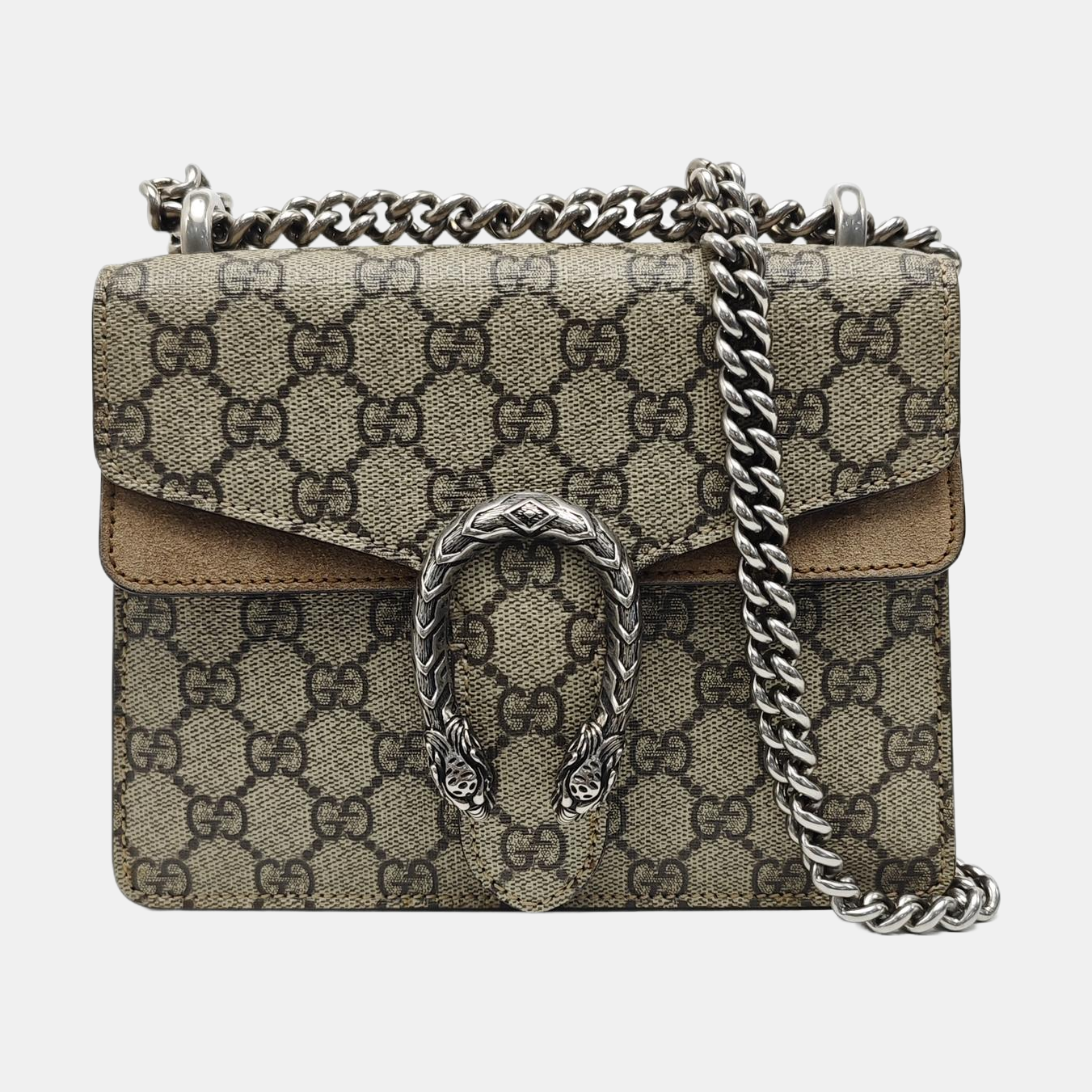 Dionysus Mini Monogram Coated Canvas Beige