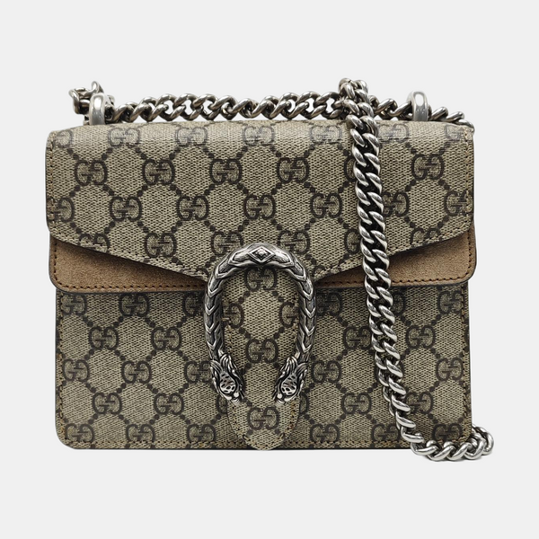 Dionysus Mini Monogram Coated Canvas Beige