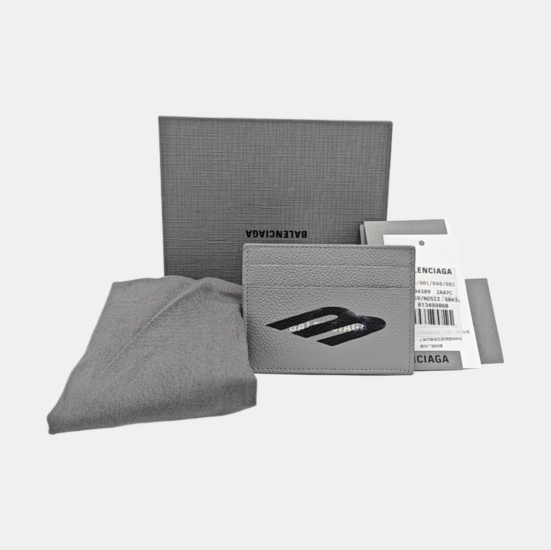 Cash Calfskin Gray Card Holder