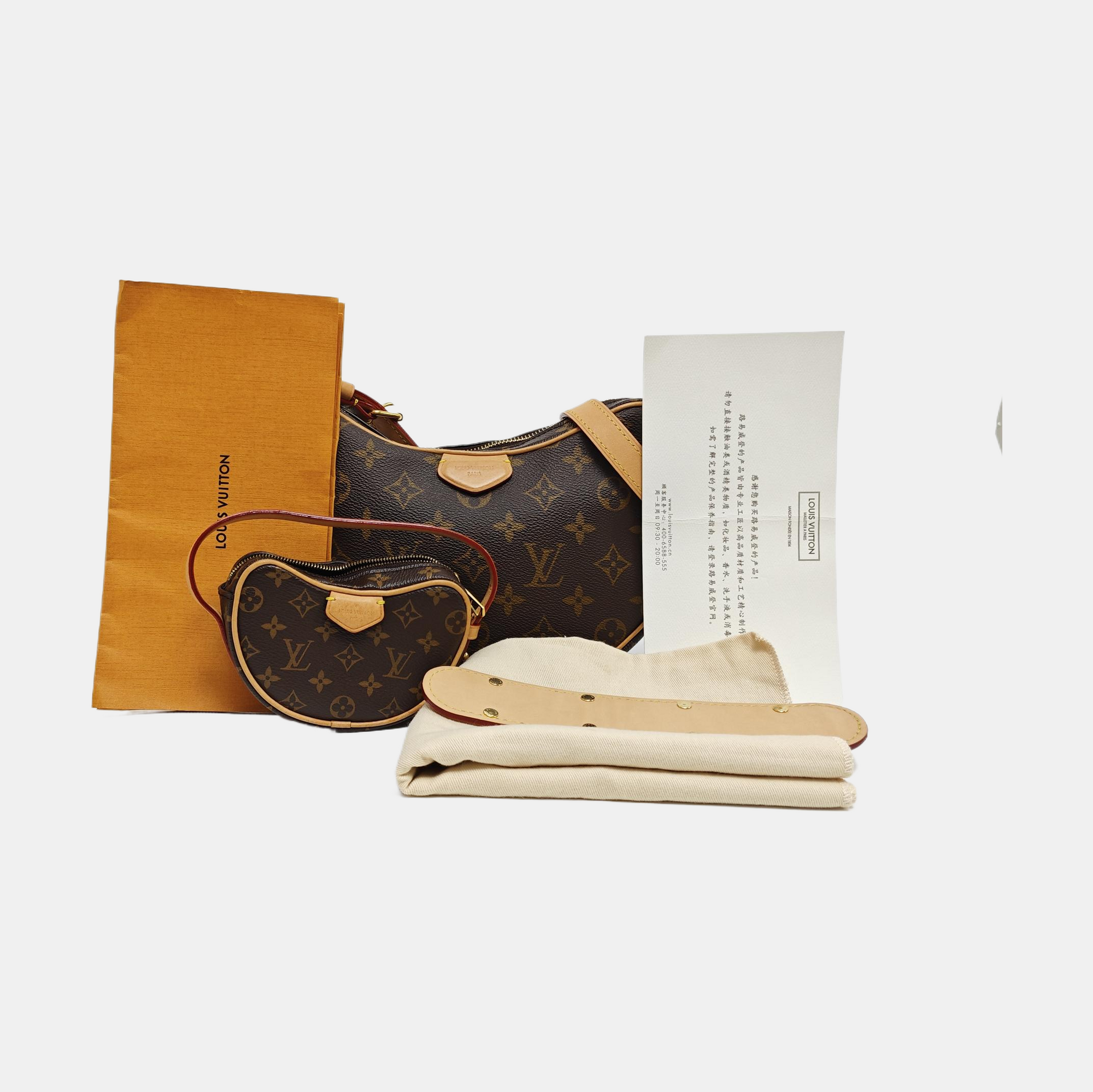 CROISSANT Monogram Coated Canvas Brown