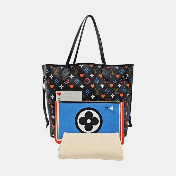NEVERFULL MM Monogram Coated Canvas Black