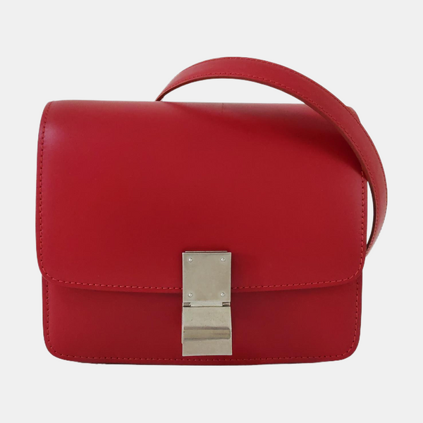 Authenticated pre-owned  CLASSIC BOX Mini Calfskin Red - Shoulder Bag at Looply