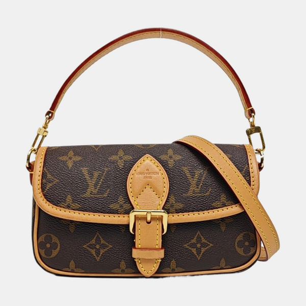 DIANE Nano Monogram Coated Canvas Brown