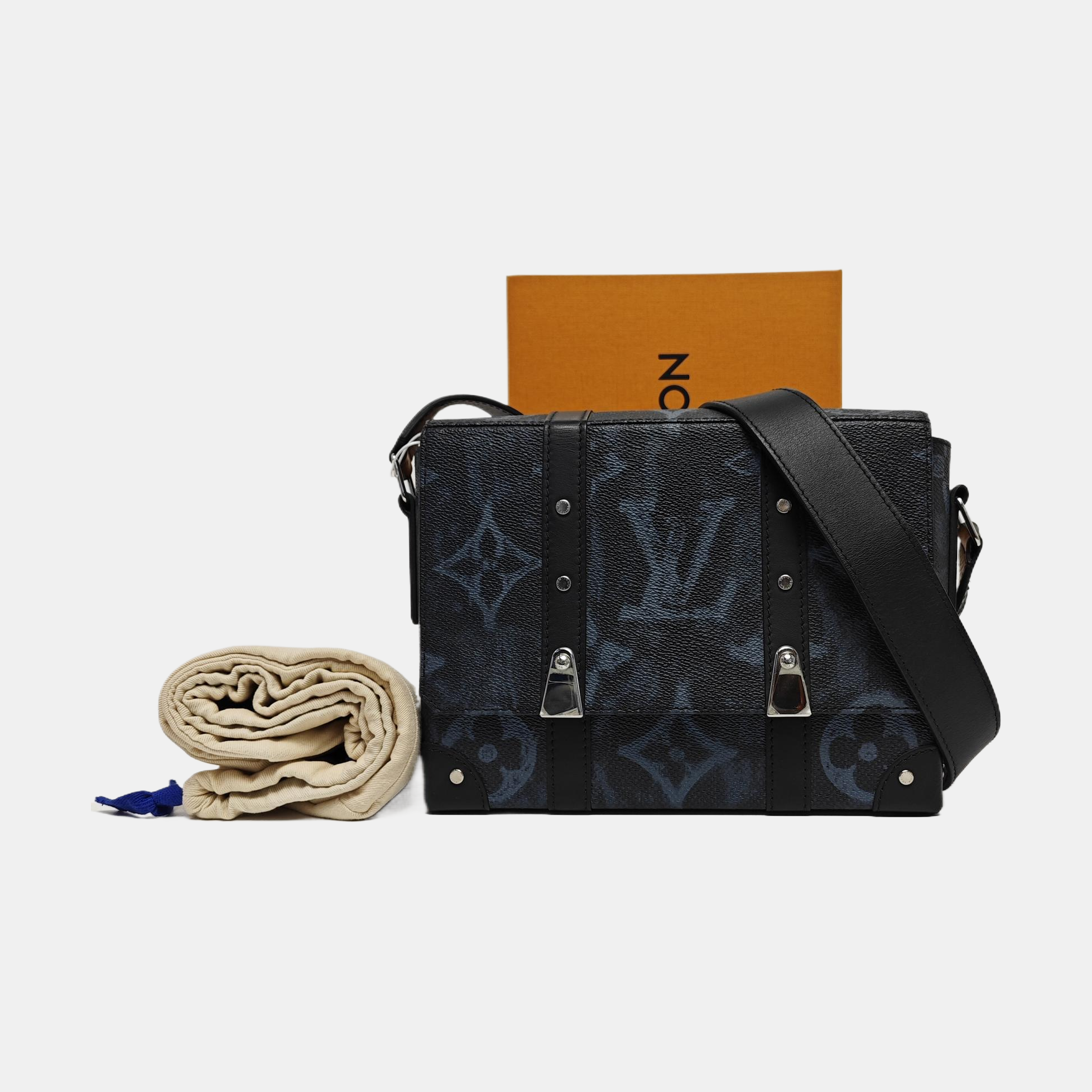 TRUNK PM Monogram Coated Canvas Gray