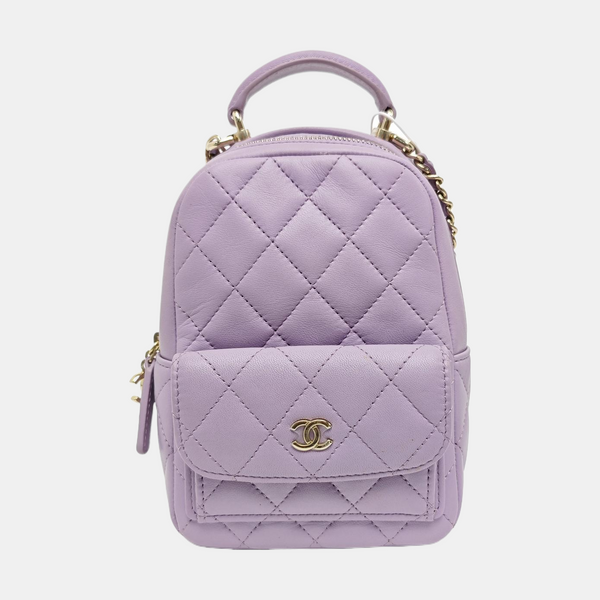 DUMA Mini Quilted Lambskin Purple