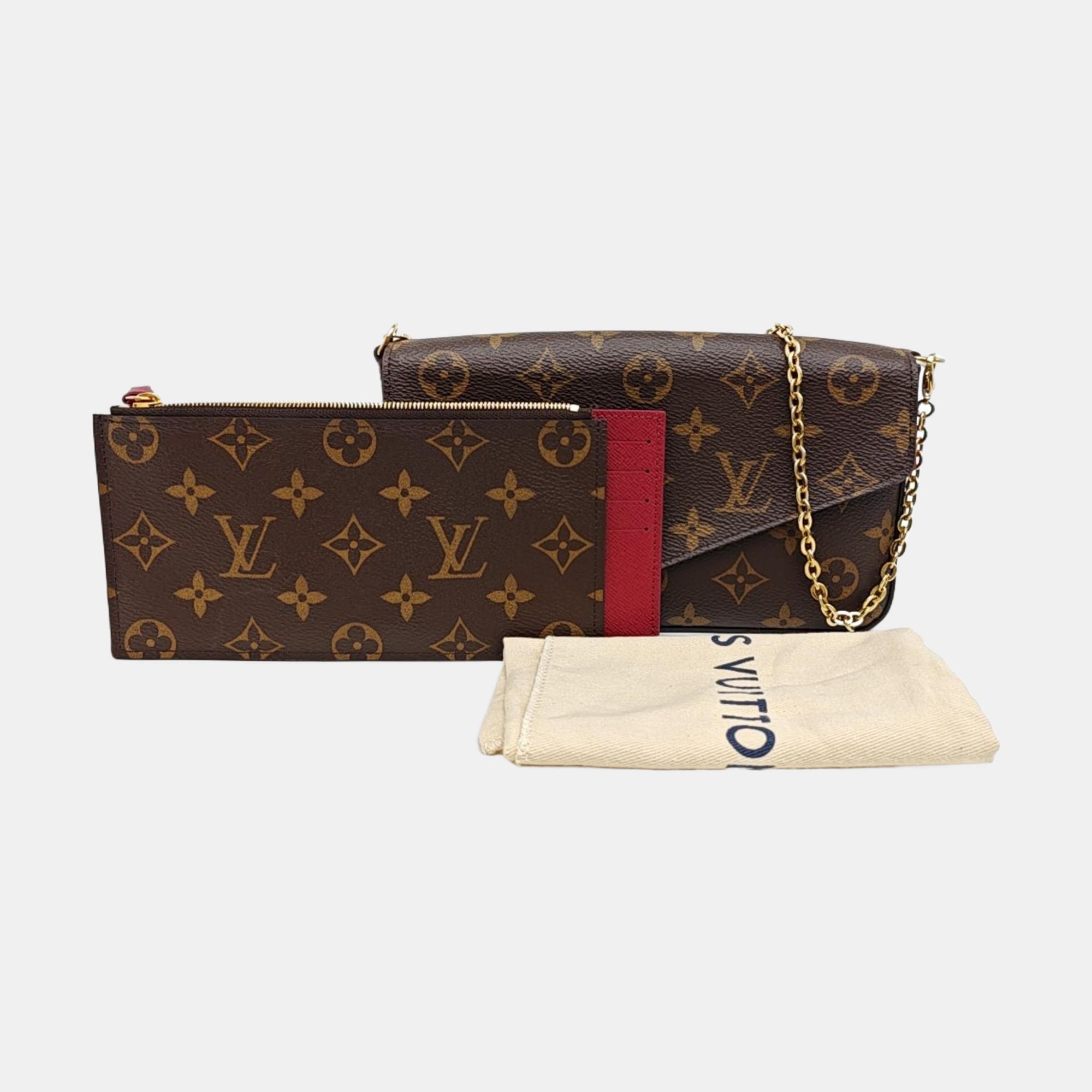 FÉLICIE Monogram Coated Canvas Brown