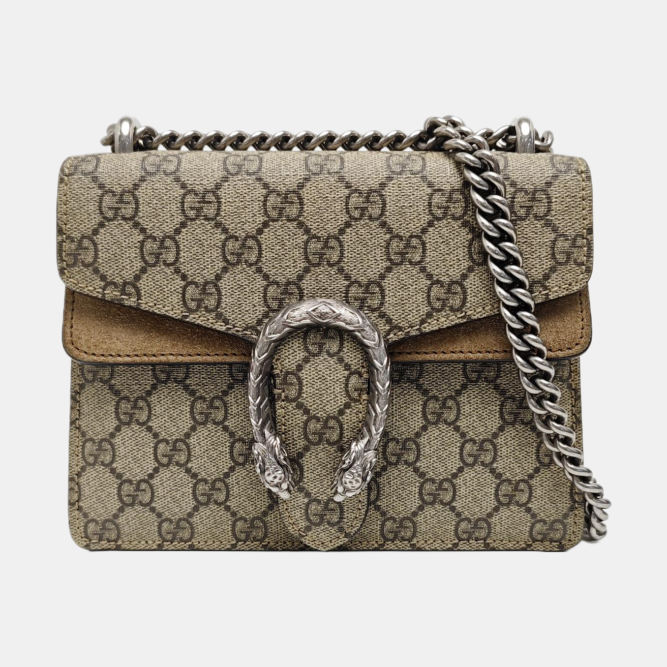 Dionysus Mini Monogram Coated Canvas Beige