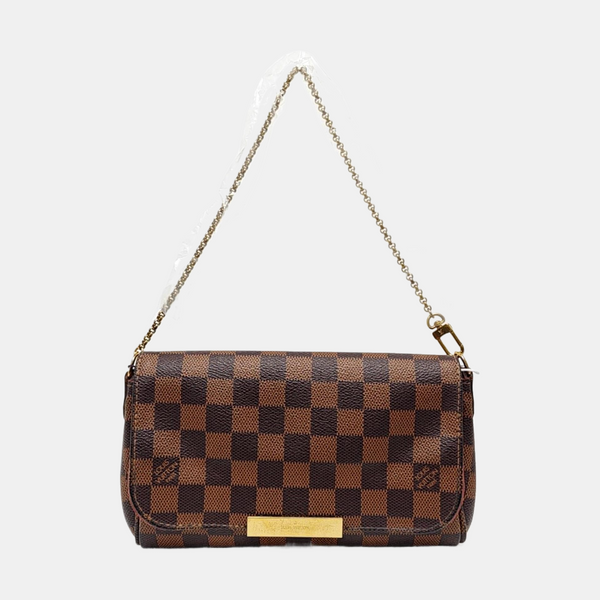 FAVORITE PM Damier Ebene Coated Canvas Brown