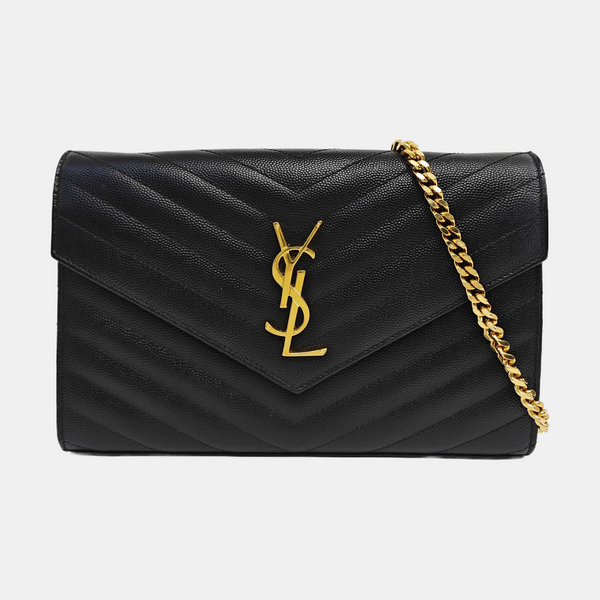 MONOGRAM Medium Chevron Calfskin Black