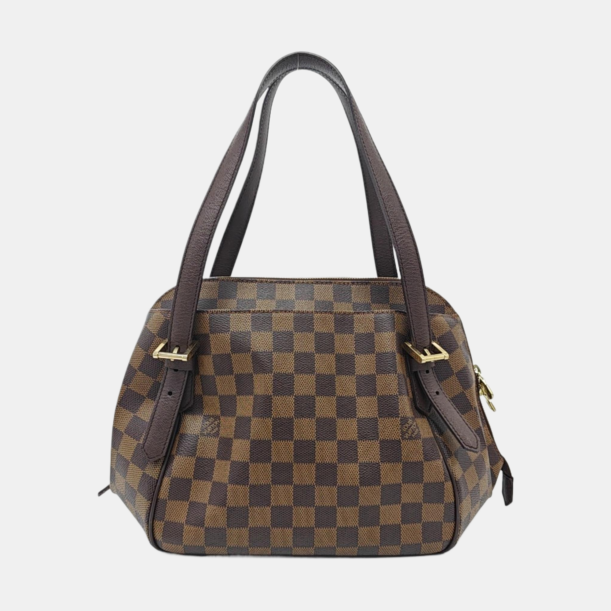 BELEM MM Damier Ebene Coated Canvas Brown