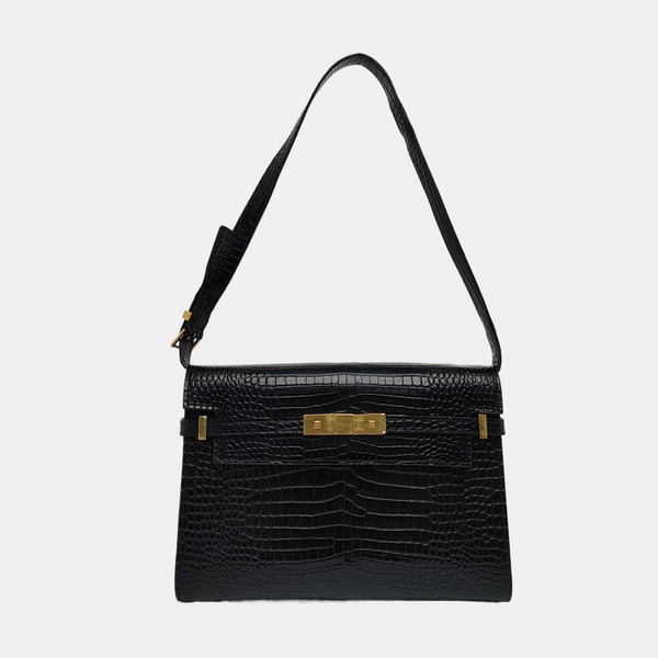 MANHATTAN Medium Calfskin Black