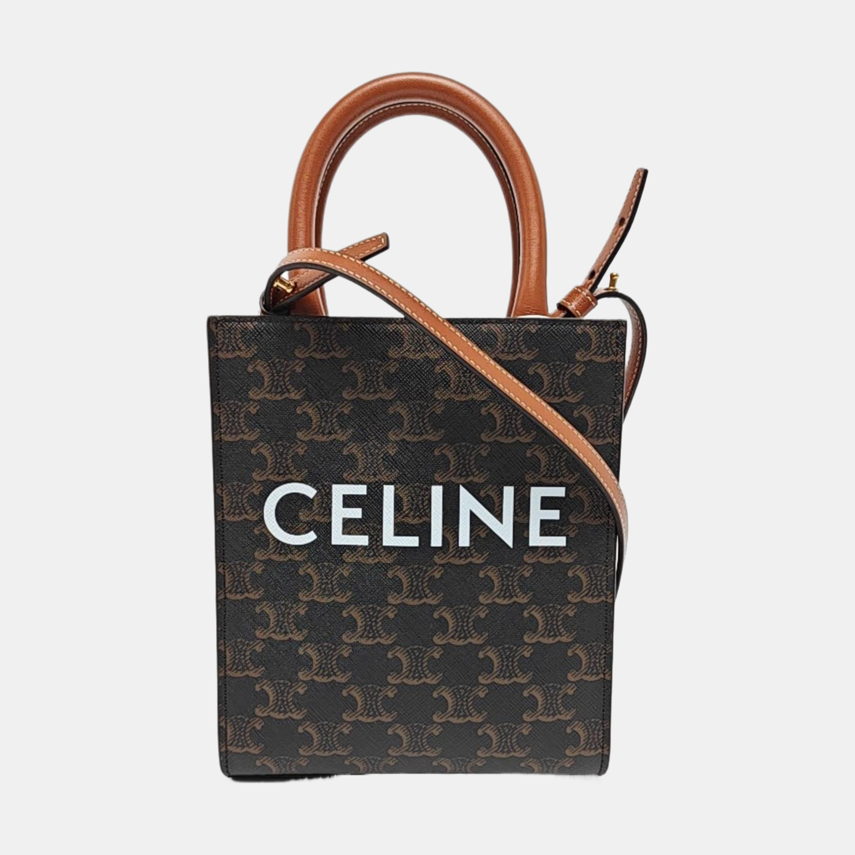 CABAS CELINE Mini Coated Canvas Brown