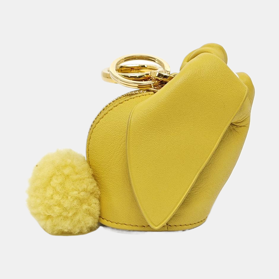 Animals Calfskin Yellow Coin Purse