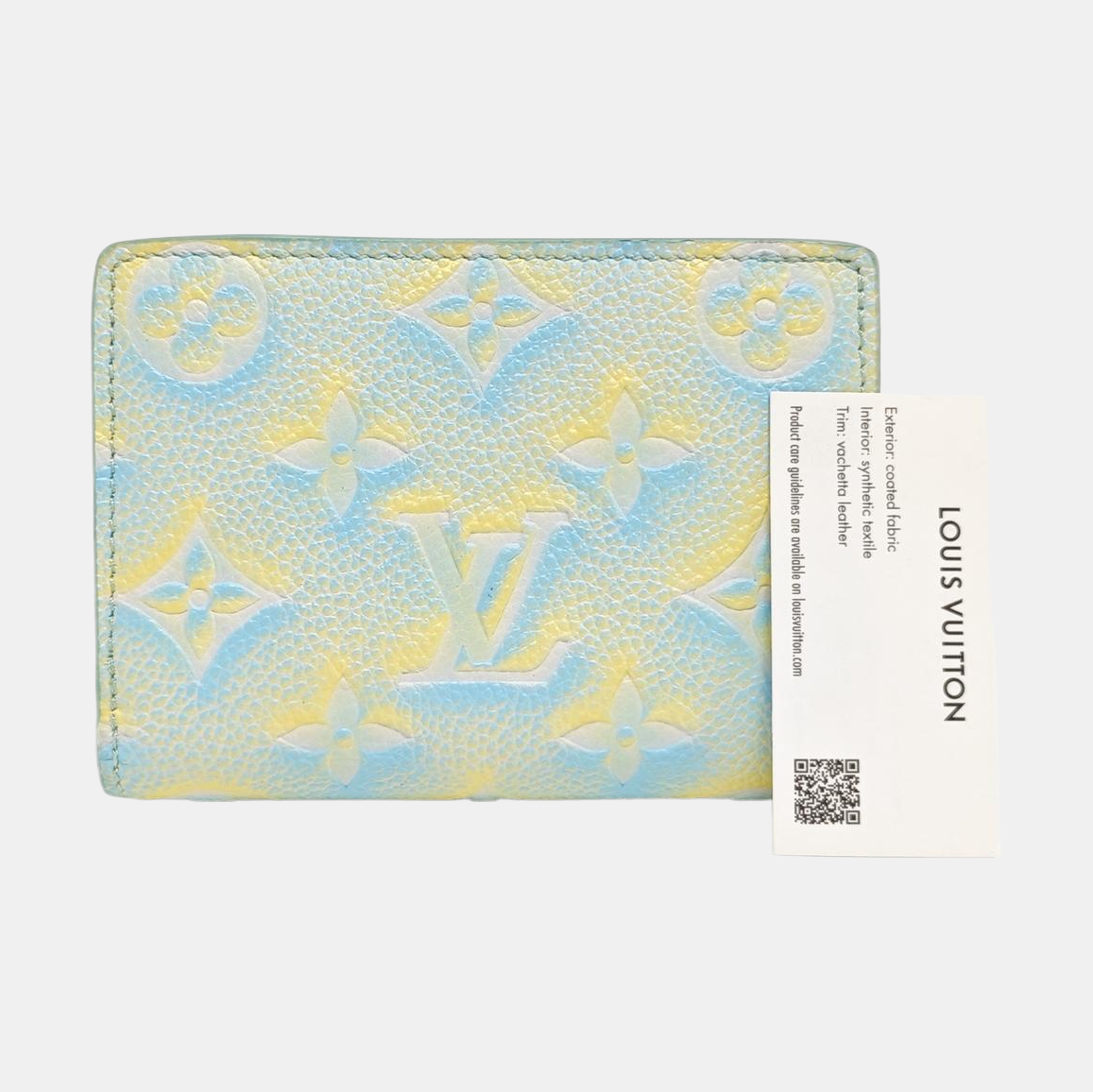 Monogram Calfskin Card Holder Green