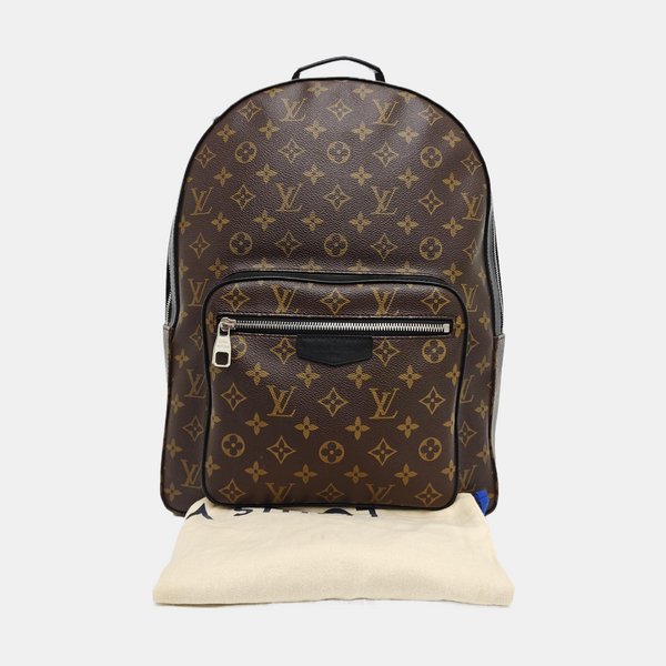 JOSH Monogram Coated Canvas Brown