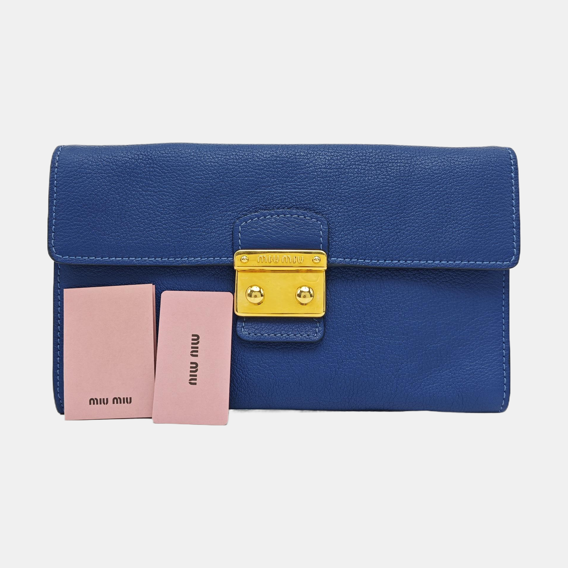 Calfskin Clutch Blue