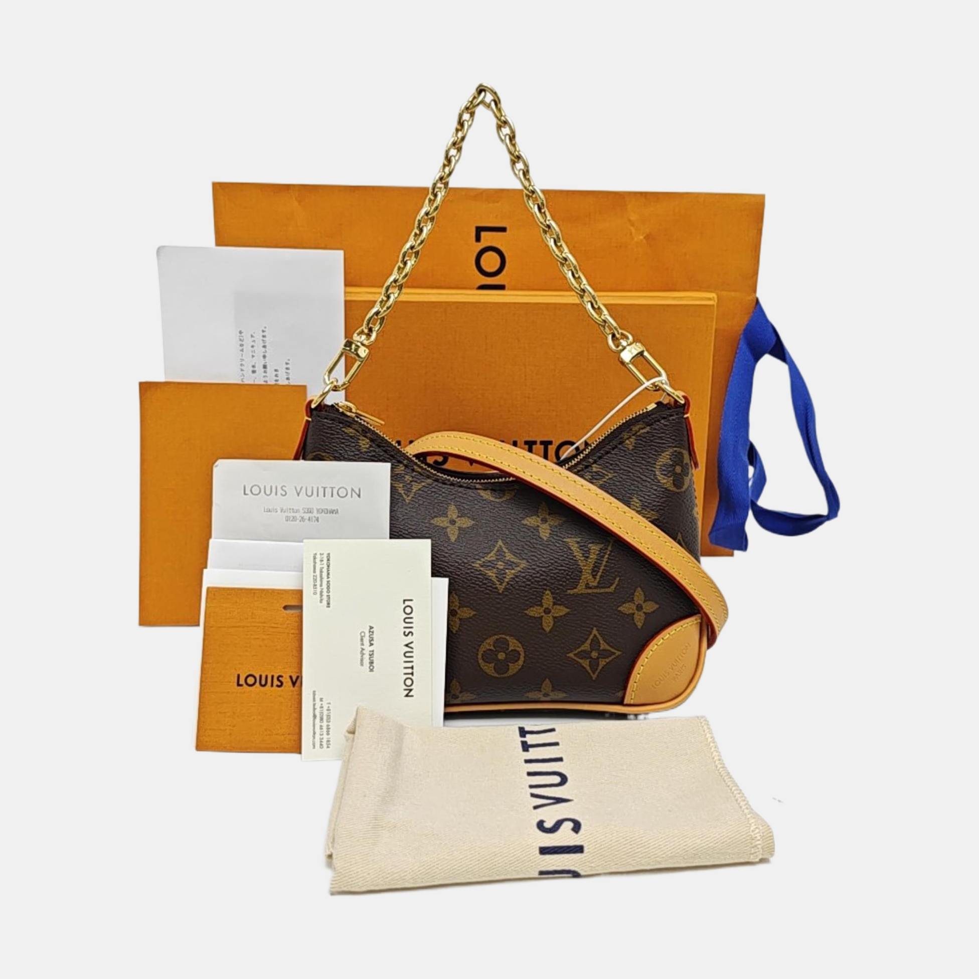 BOULOGNE Nano Monogram Coated Canvas Brown