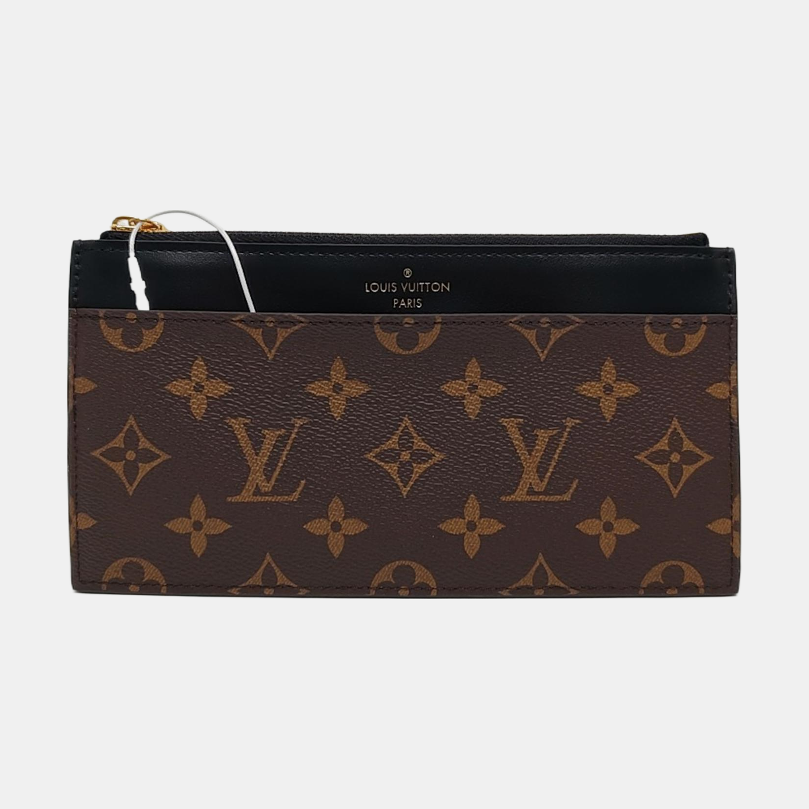 SLIM Monogram Coated Canvas Brown Wallet