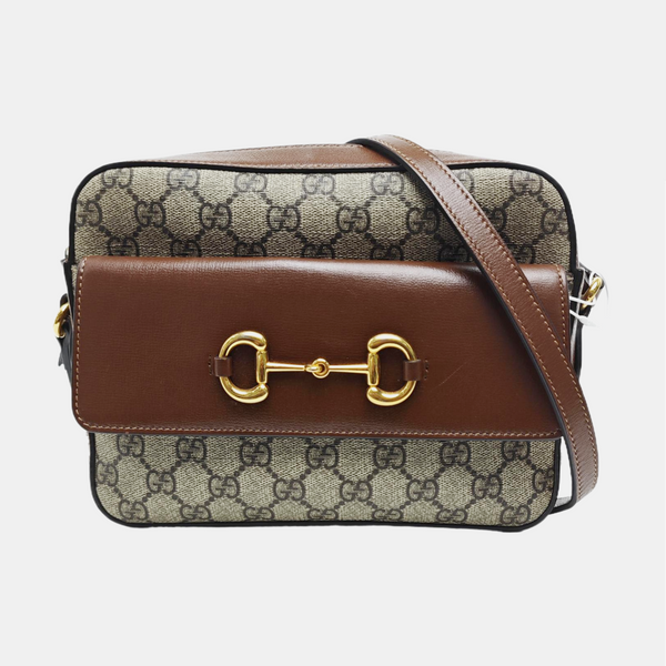 Horsebit 1955 Small Coated Canvas Beige