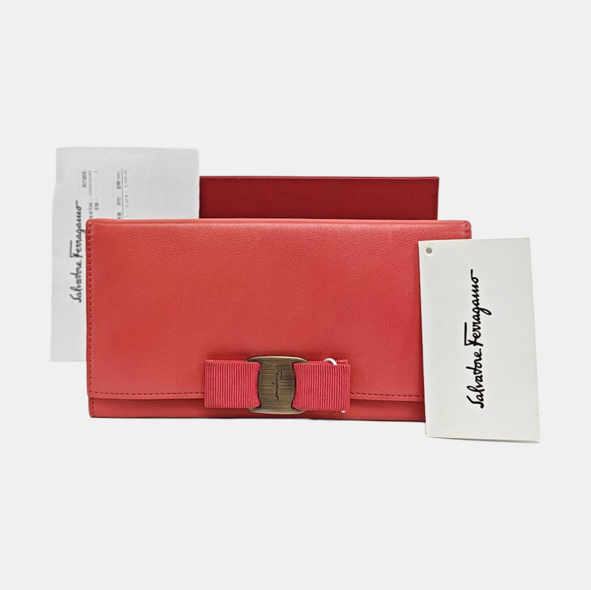 Vara Calfskin Red Wallet