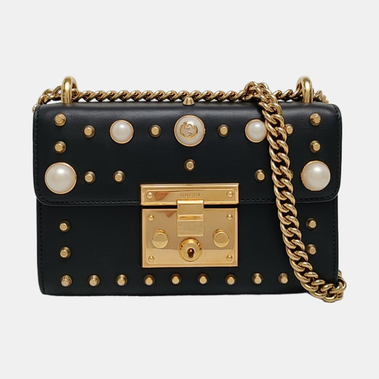 Authenticated pre-owned  Padlock Small Calfskin Black - Crossbody Bag at Looply