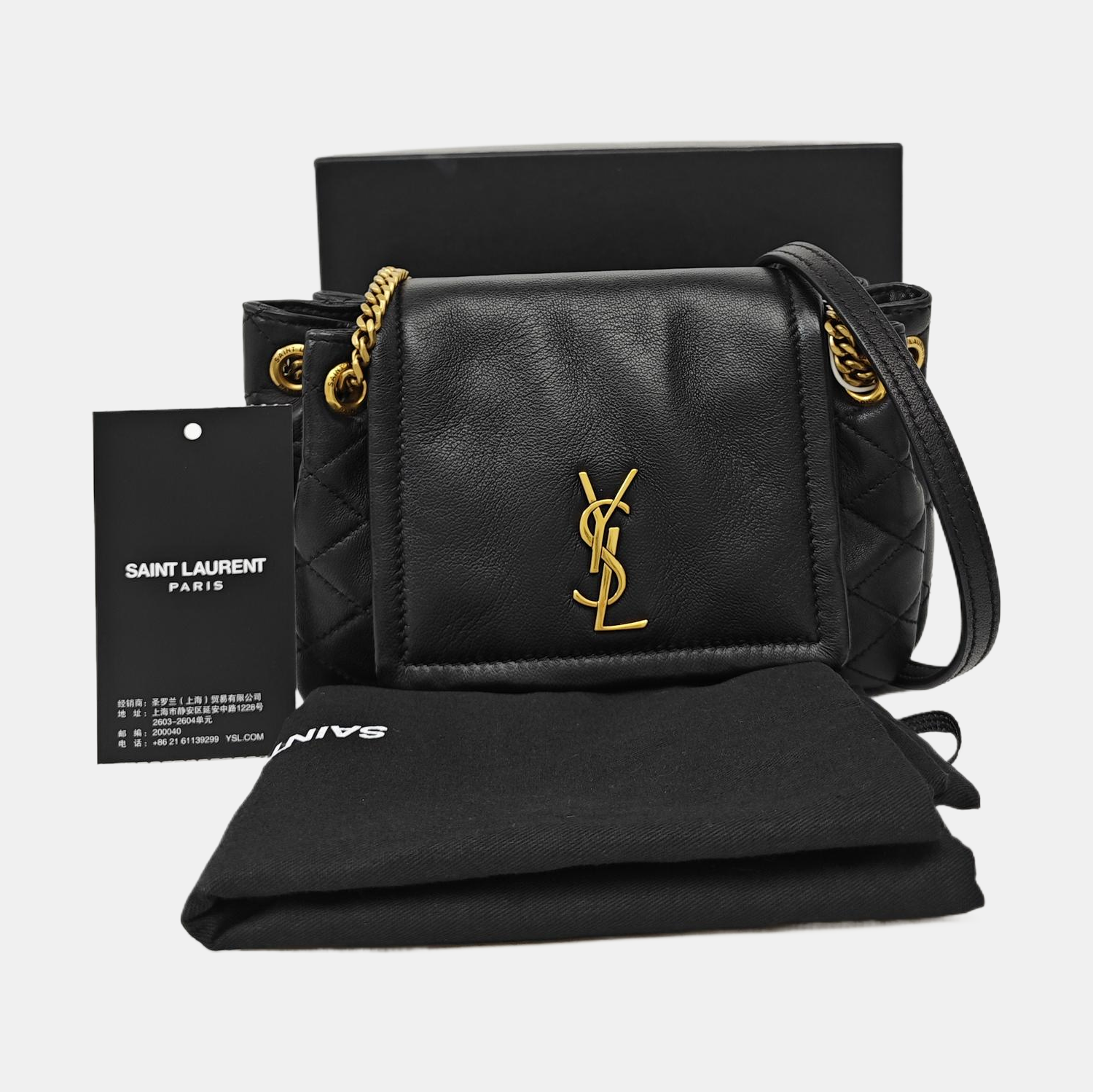 NOLITA Mini Quilted Lambskin Black
