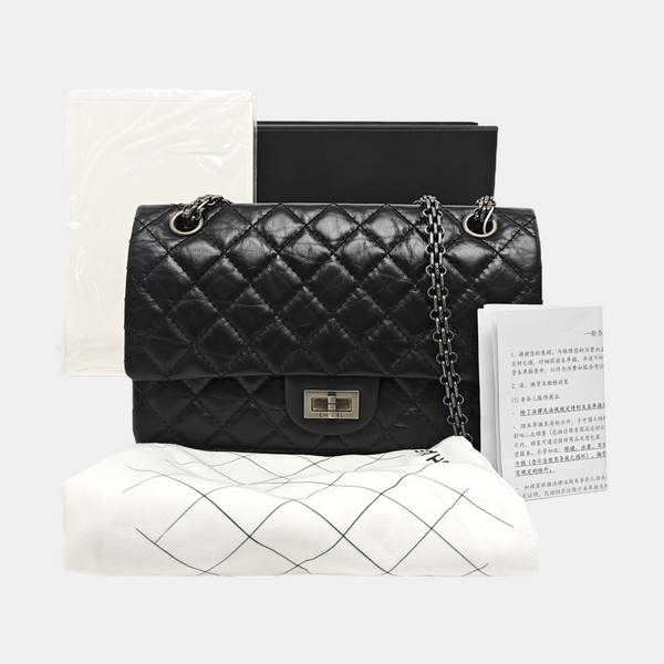 2.55 225 (small) Quilted Calfskin Black