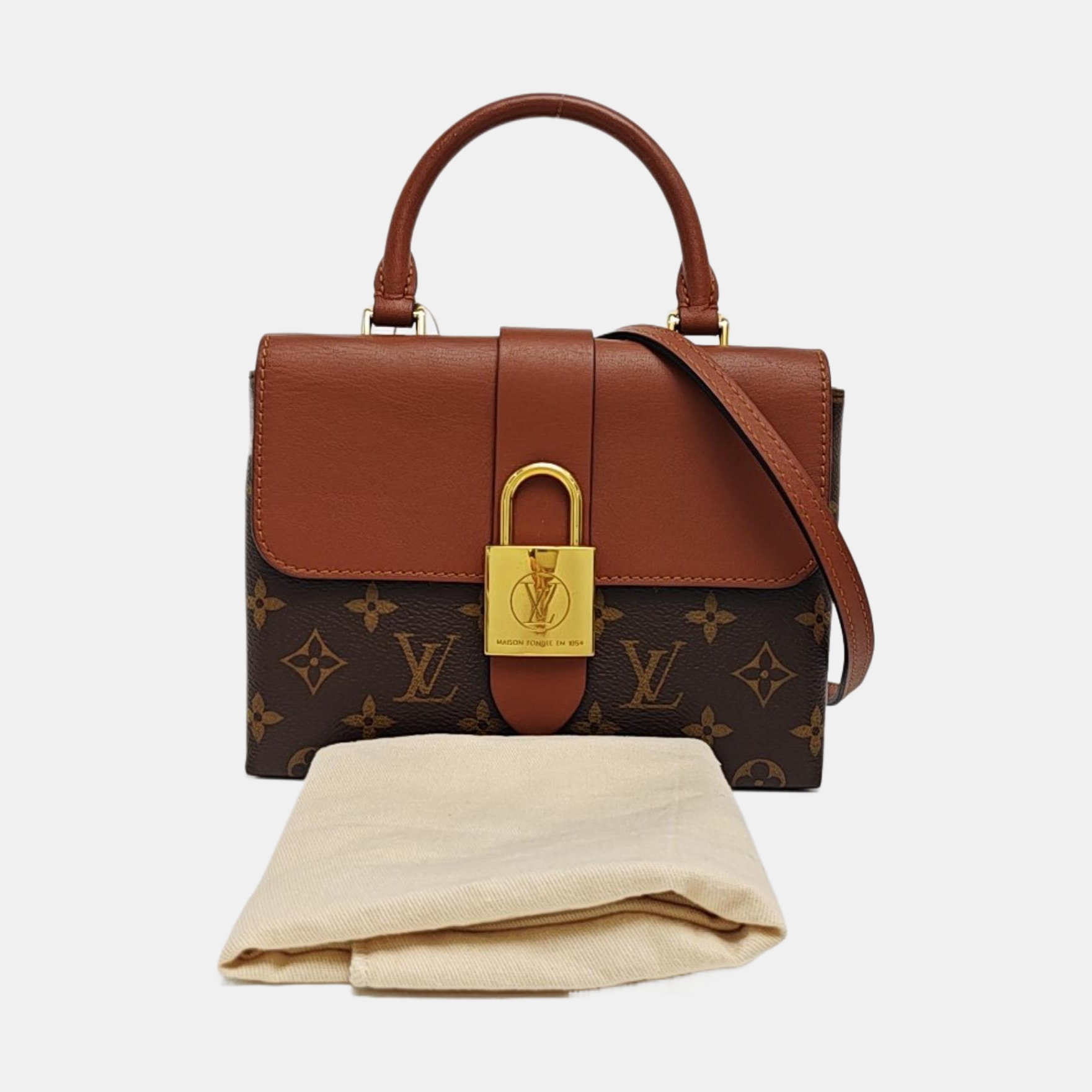 LOCKY BB Monogram Coated Canvas Brown