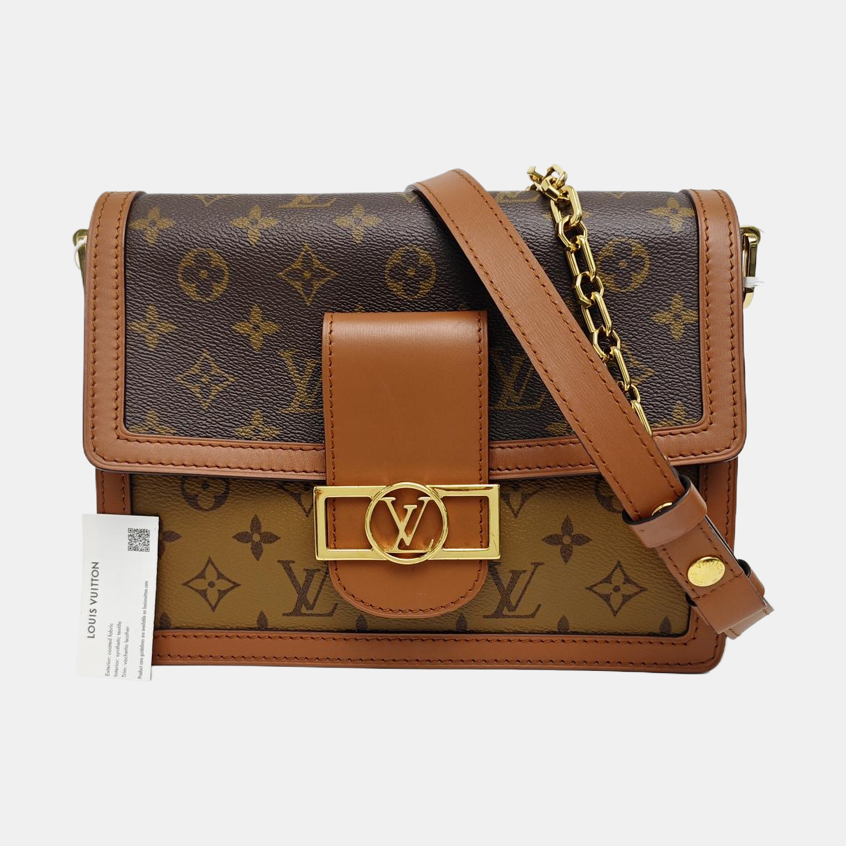 DAUPHINE MM Monogram Coated Canvas Brown