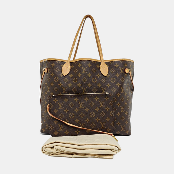 NEVERFULL GM Lona revestida Monogram Marrón