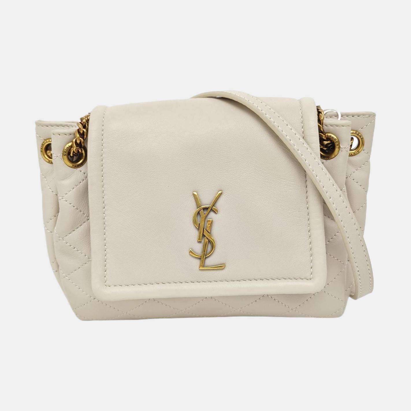 NOLITA Mini Quilted Lambskin White