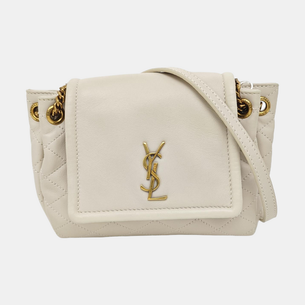 NOLITA Mini Quilted Lambskin White