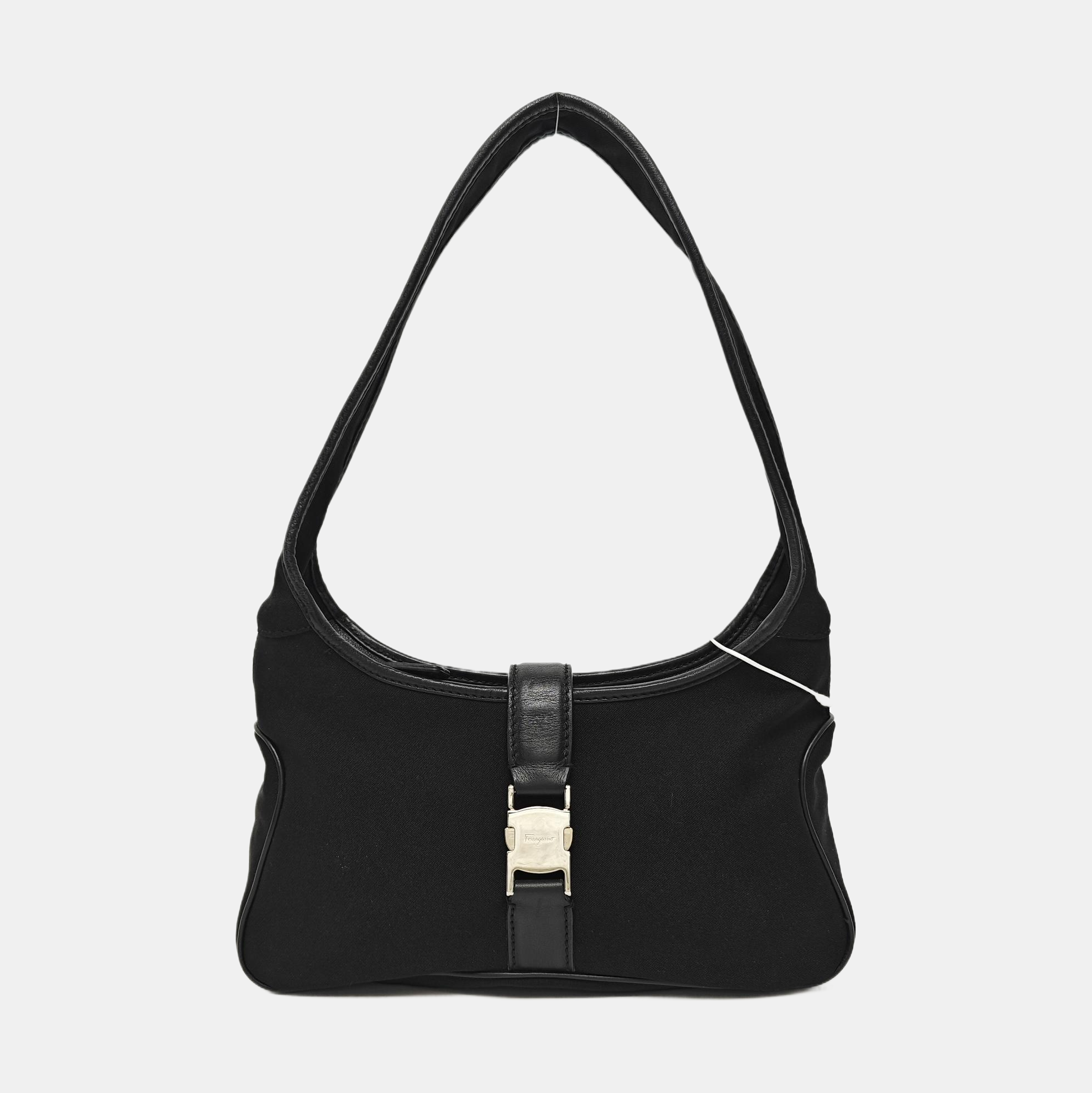 Nylon Top Handle Bag Black