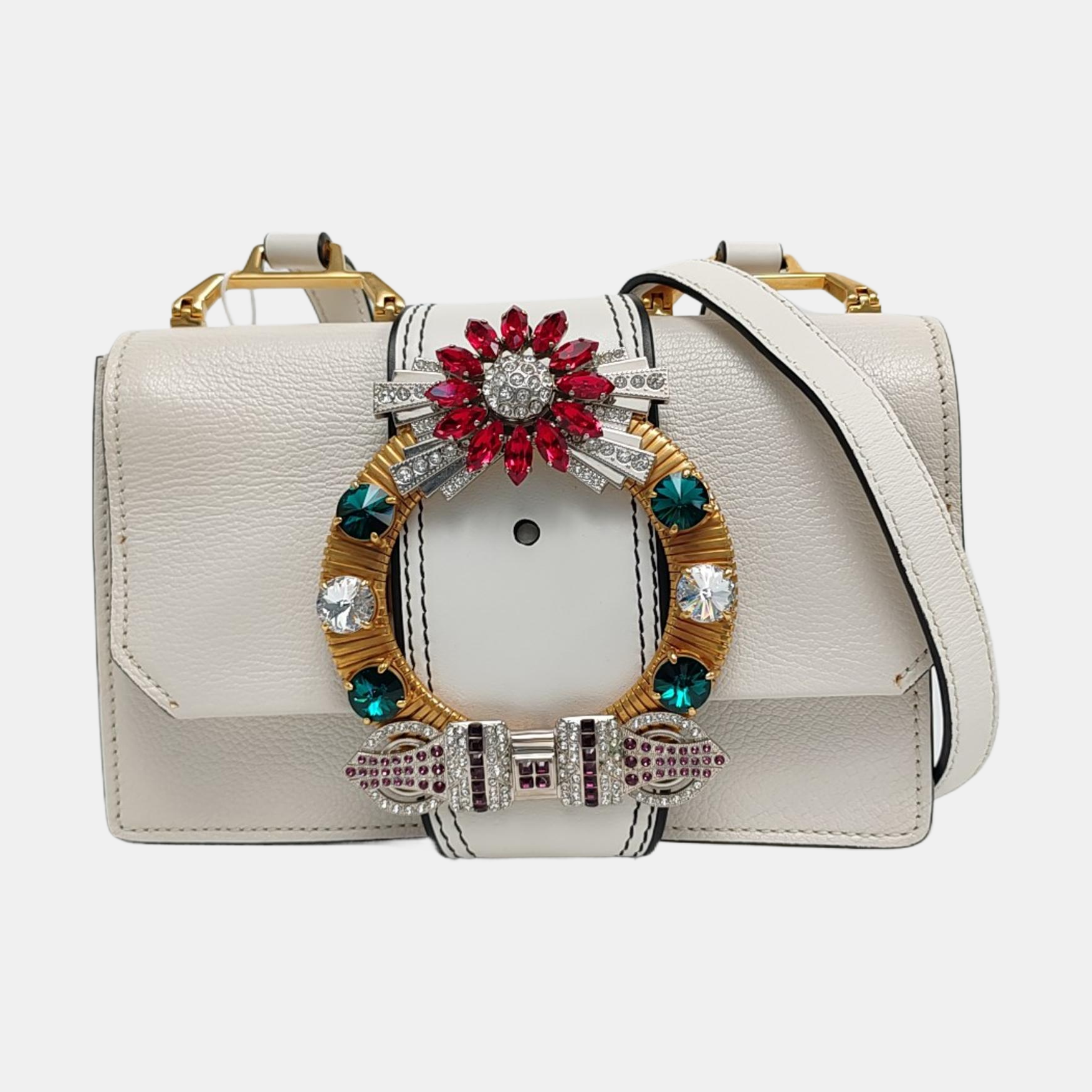 Miu Lady Calfskin White