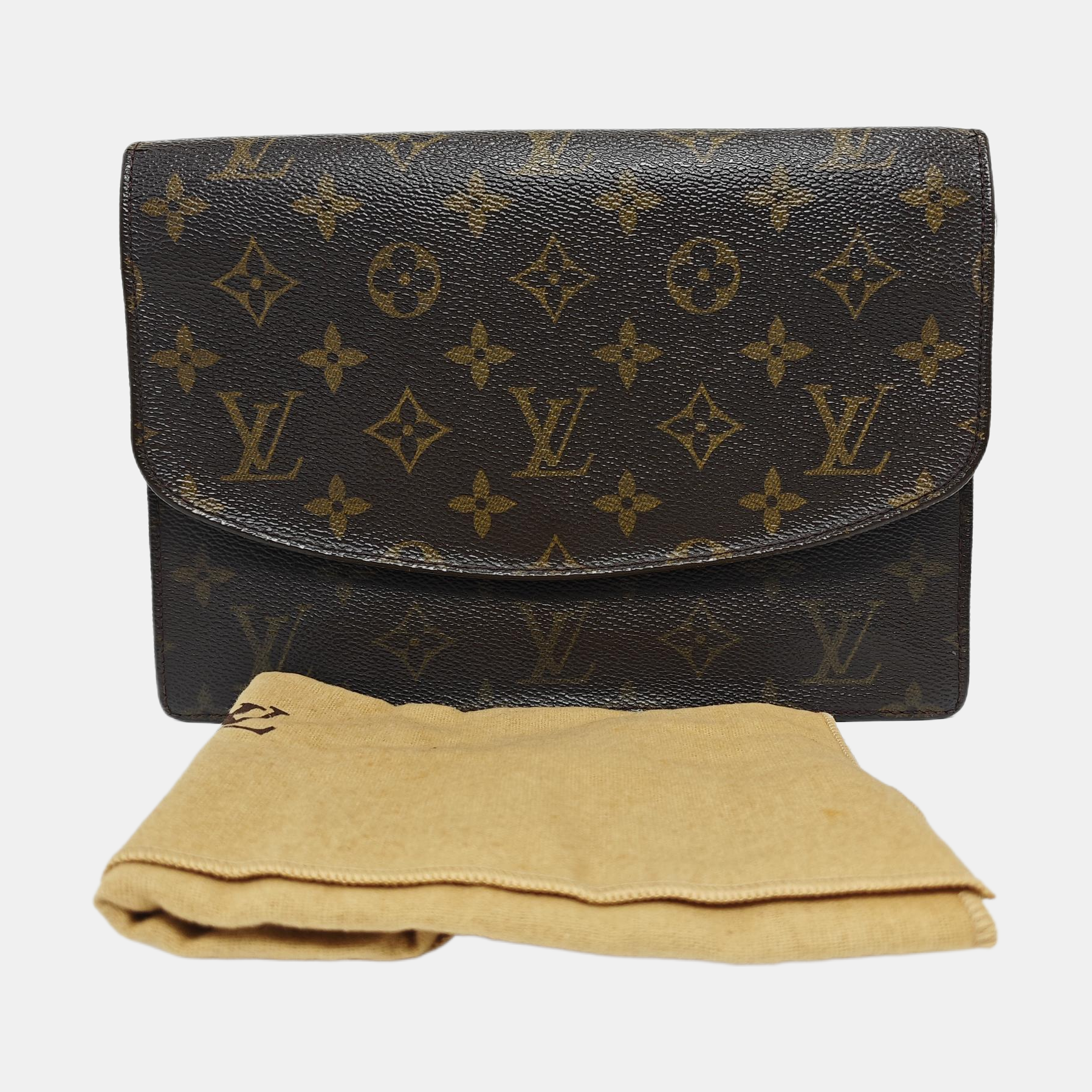 POCHETTE RABAT Monogram Coated Canvas Brown