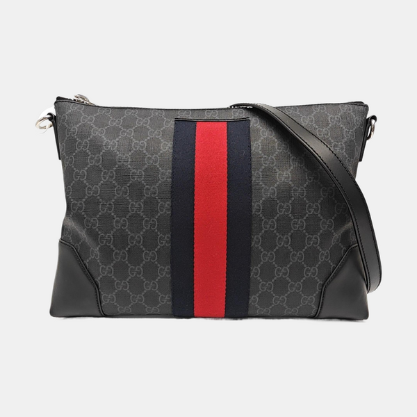 GG Supreme Monogram Coated Canvas Gray