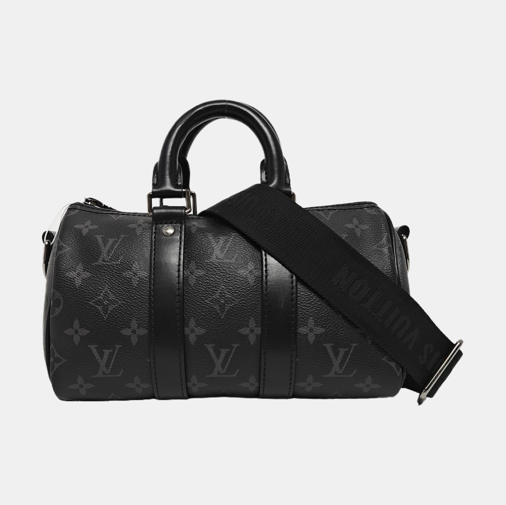 KEEPALL 25 Monogram Coated Canvas Black