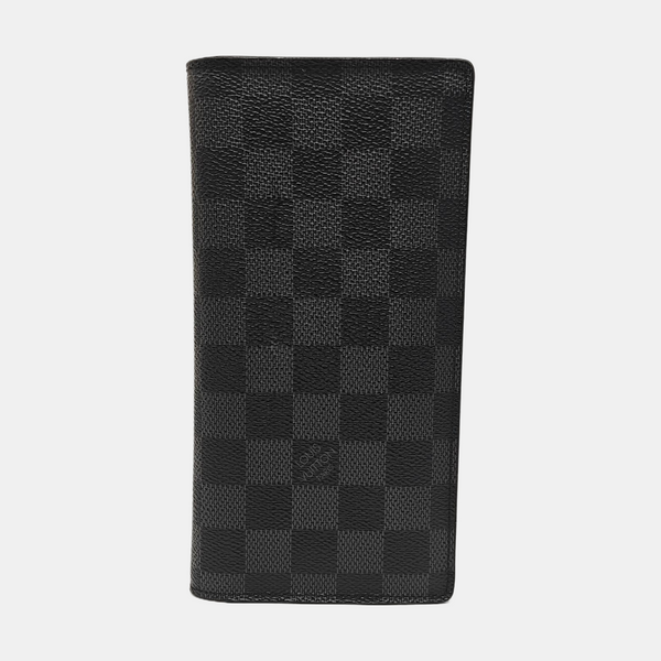BRAZZA Damier Graphite Coated Canvas Black Wallet