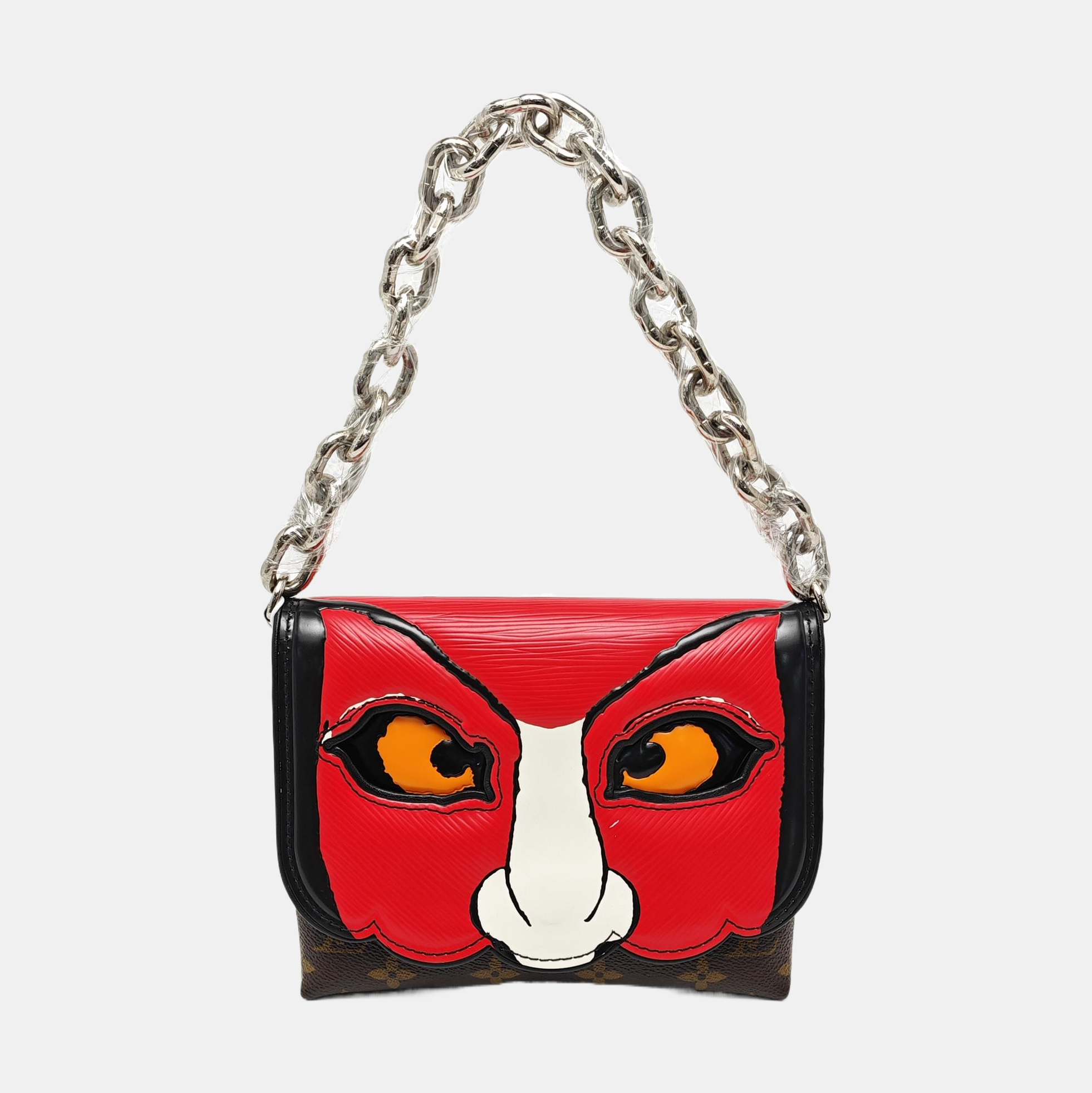 Monogram Coated Canvas Top Handle Bag Red