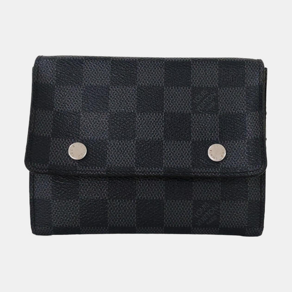 MODULABLE Damier Graphite Coated Canvas Black Wallet
