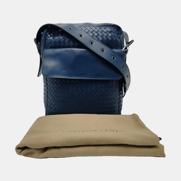 Calfskin Shoulder Bag Blue
