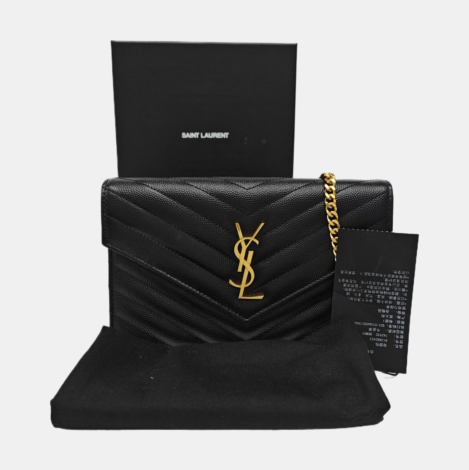 MONOGRAM WOC Chevron Calfskin Black
