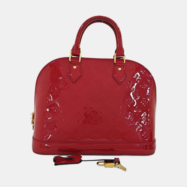 ALMA PM Monogram Patent Leather Red
