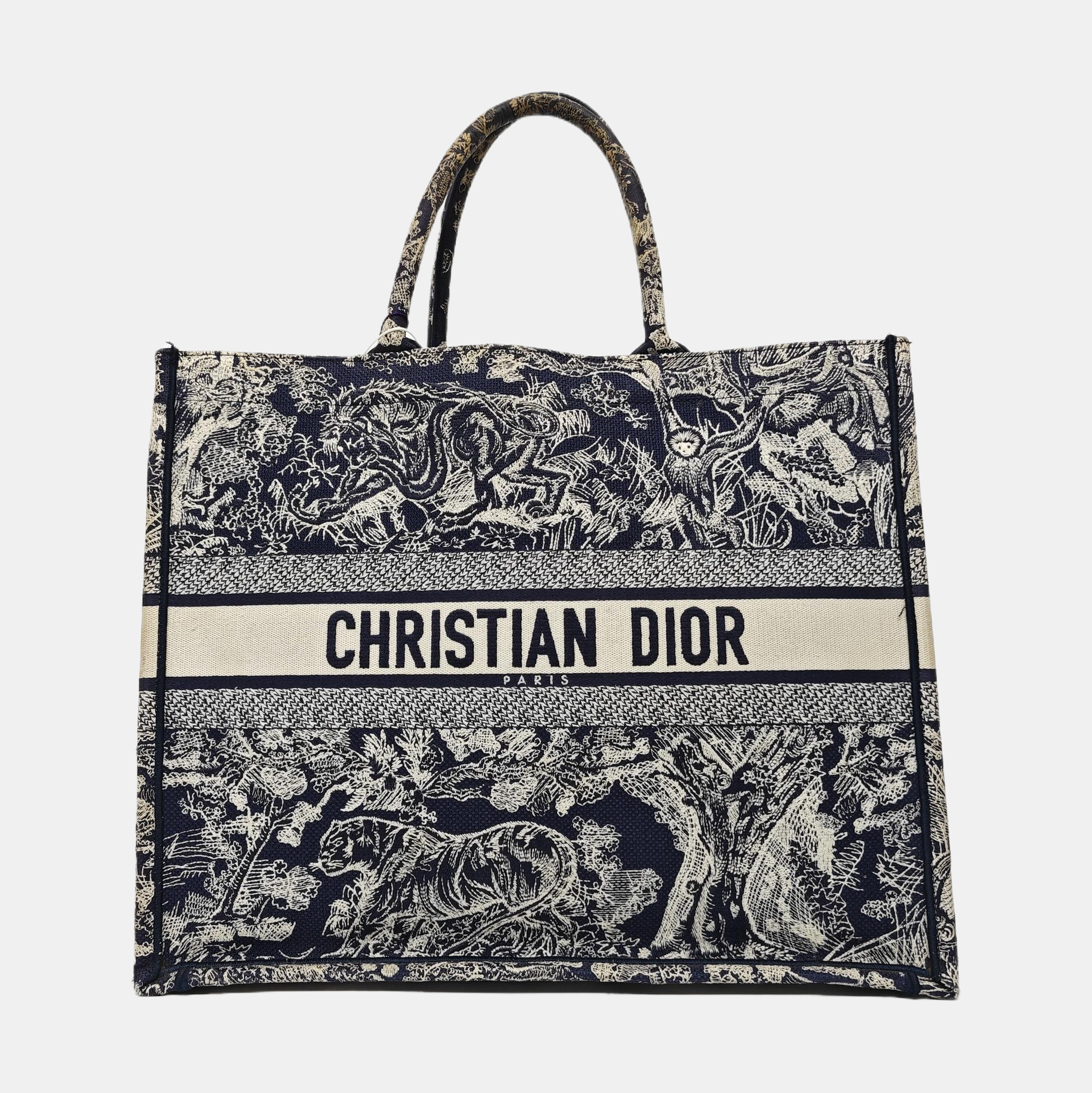 Book Tote Large Fabric Blue