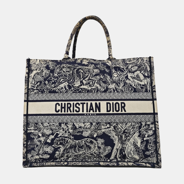 Book Tote Large Fabric Blue