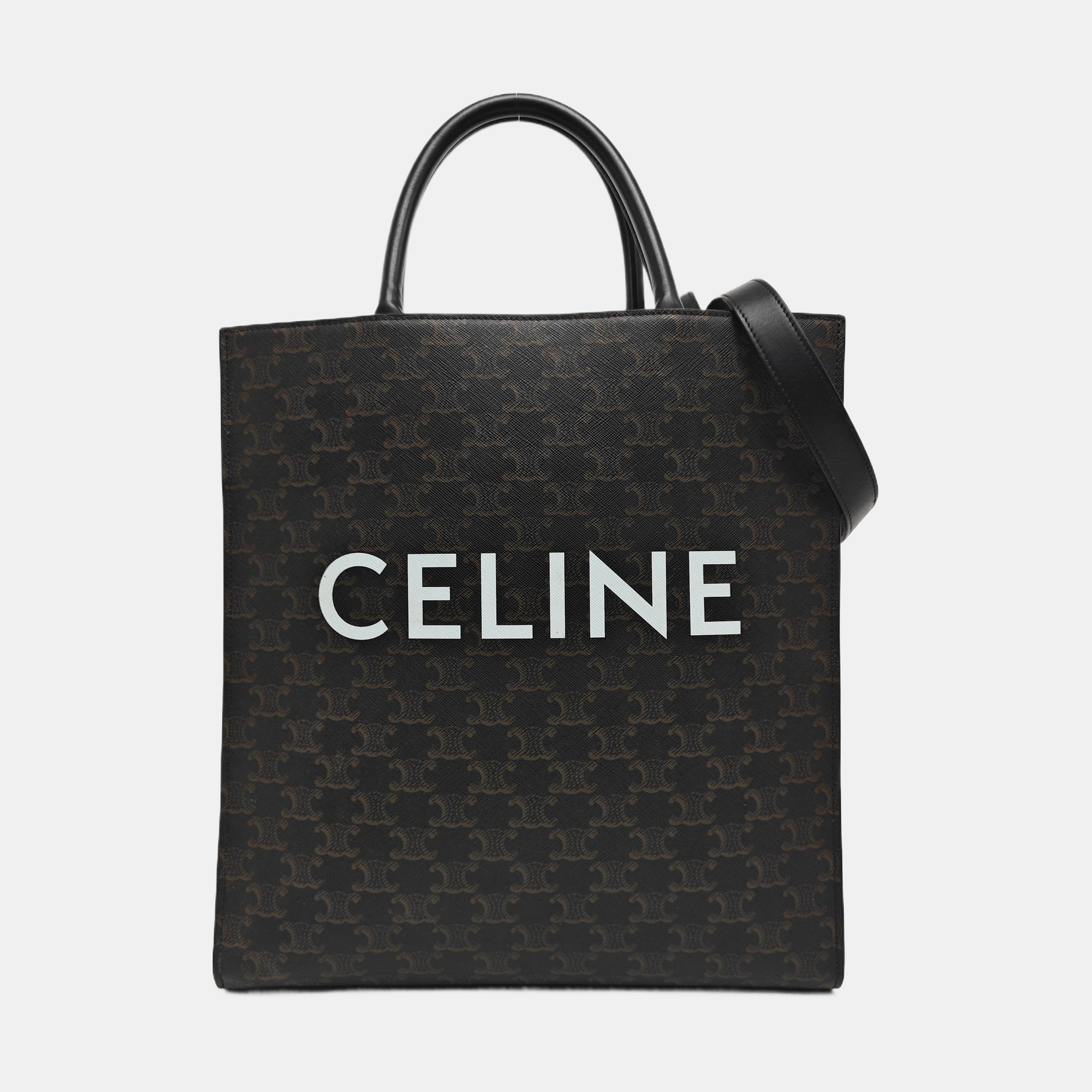 CABAS CELINE Small Coated Canvas Black