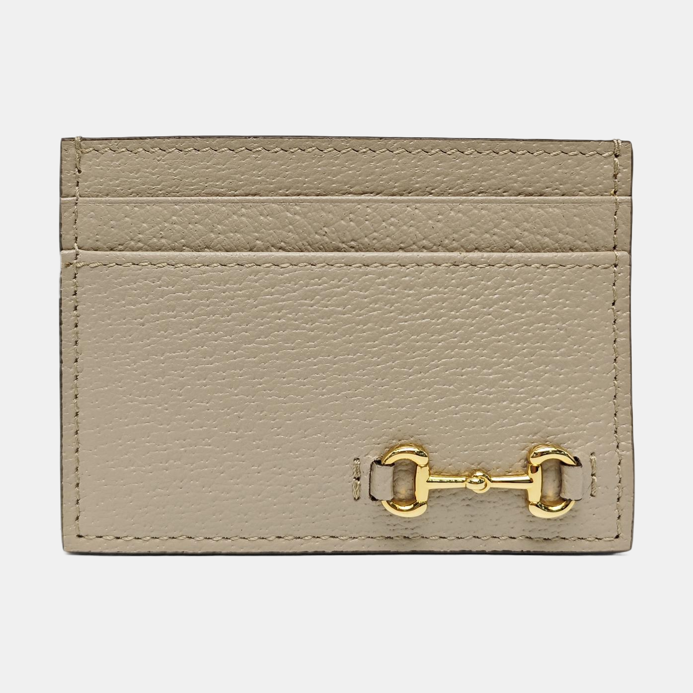 Calfskin Card Holder Beige