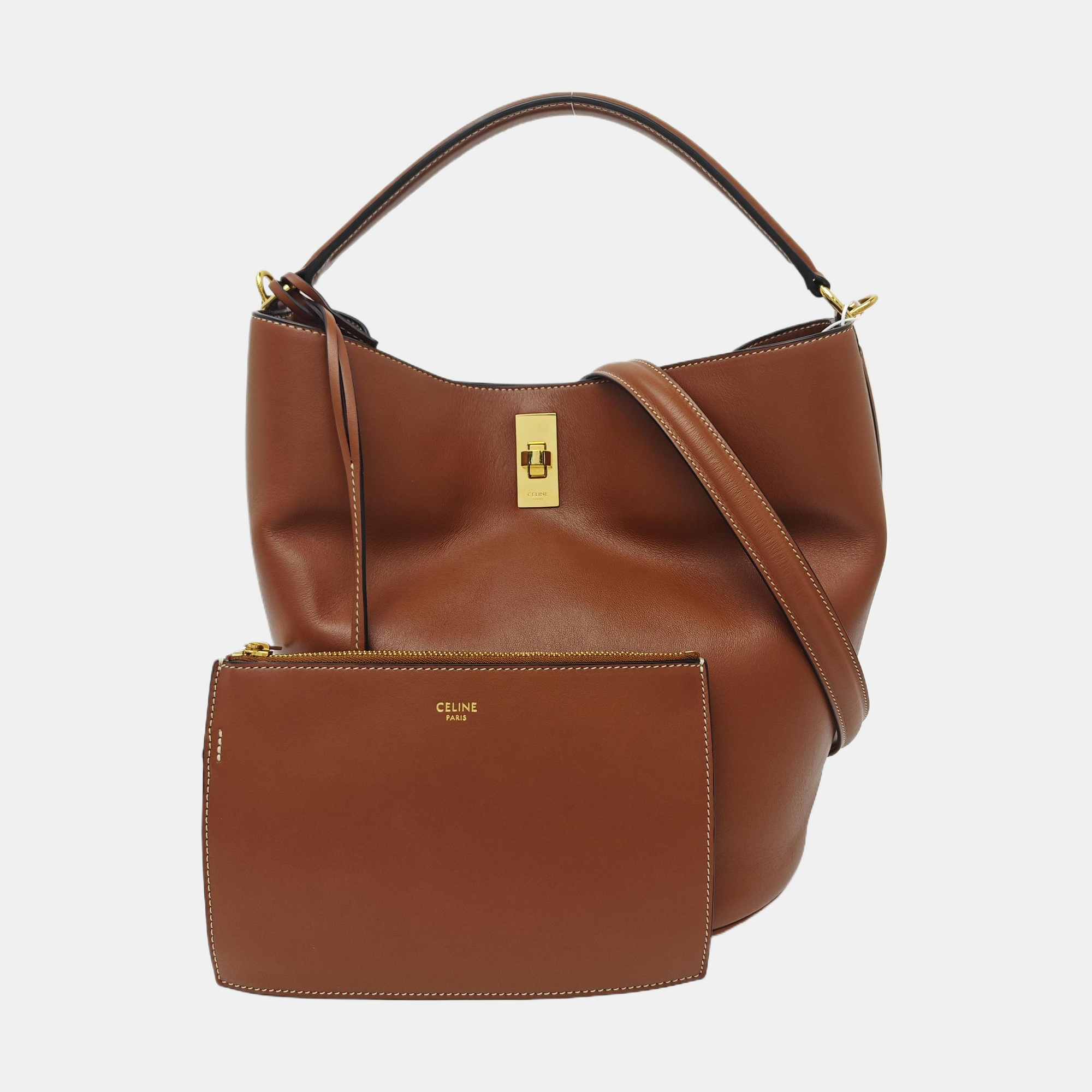 BUCKET 16 Calfskin Brown