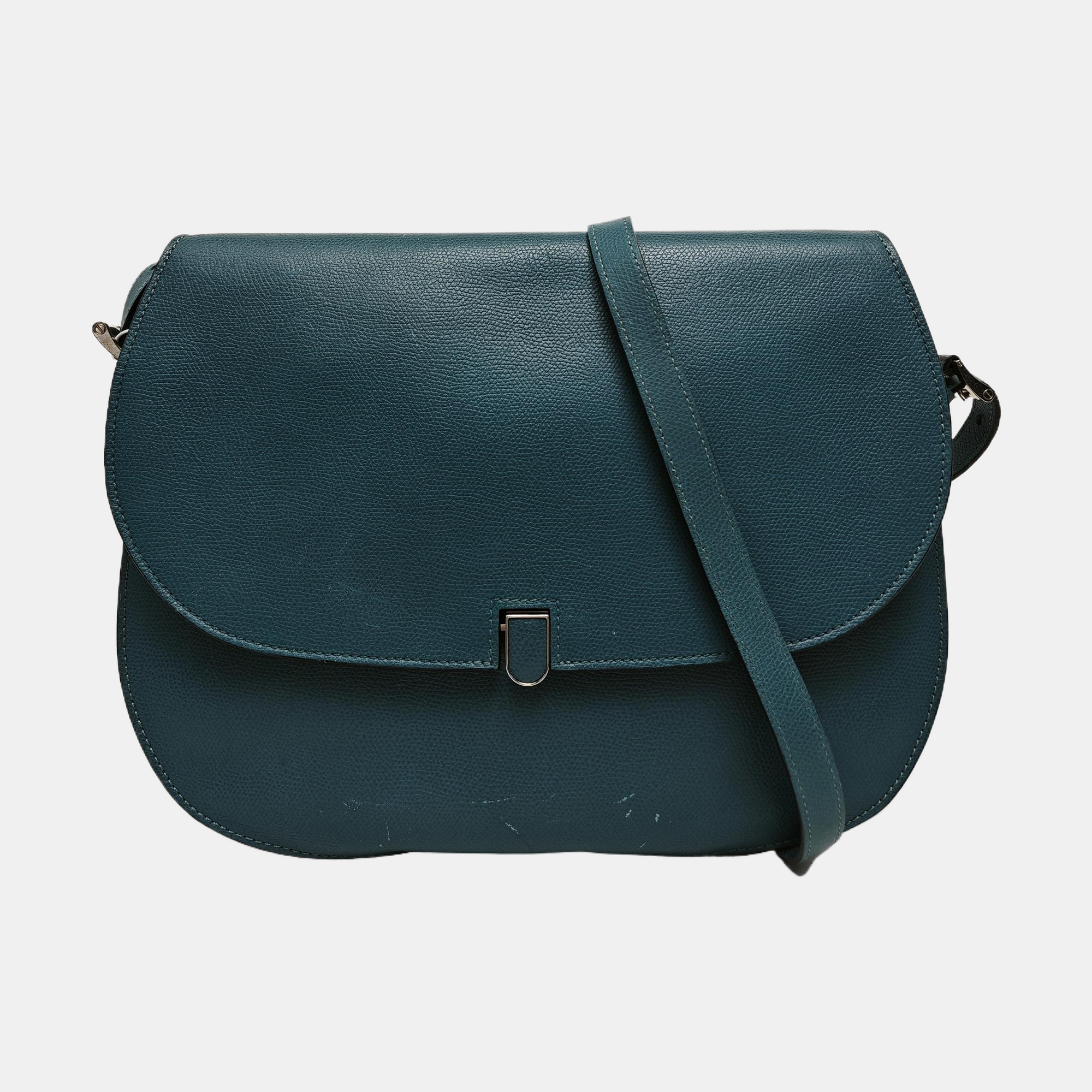 Calfskin Shoulder Bag Blue
